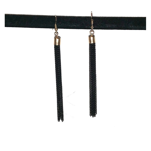 BaubleBar Black Chain Drop Earrings - Picture 1 of 1